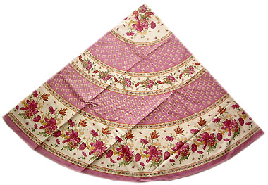 Round Tablecloth coated (Gians. rose) - Click Image to Close